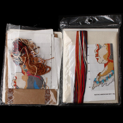 3 CROSS STITCH NEEDLEWORK KIT LOT:  SOUTHWESTERN NATIVE AMERICAN THEME   BM4