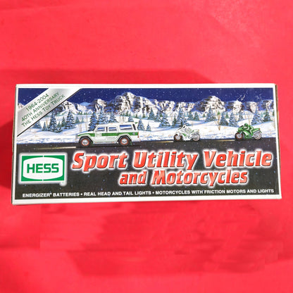2004 COLLECTIBLE 40TH ANNIVERSARY HESS SPORT UTILITY VEHICLE & MOTORCYCLES   LF0