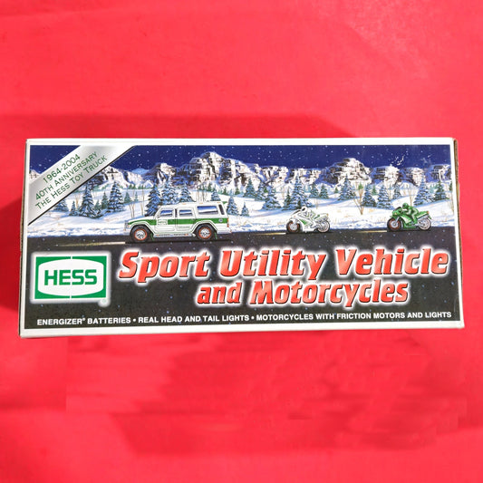 2004 COLLECTIBLE 40TH ANNIVERSARY HESS SPORT UTILITY VEHICLE & MOTORCYCLES   LF0