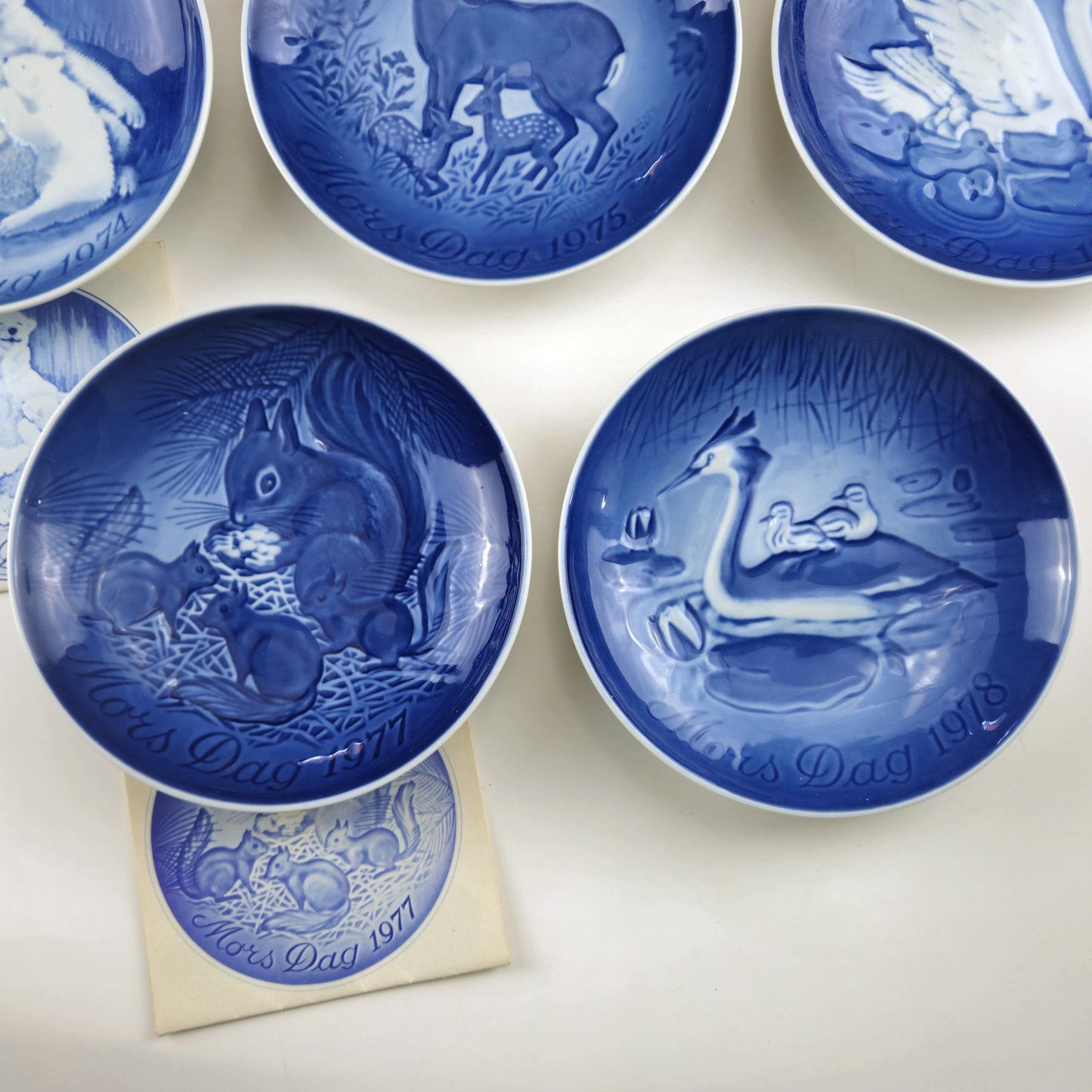 8 BING & GRONDAHL B & G MORS DAG MOTHER'S DAY PLATE LOT:  1971 - 19783
