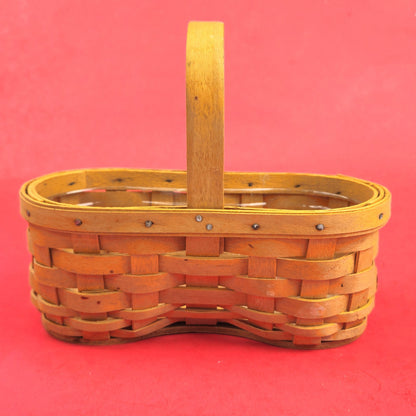 LONGABERGER SMALL BBQ BUDDY BASKET WITH 2 NIB CONDIMENT CROCKS1