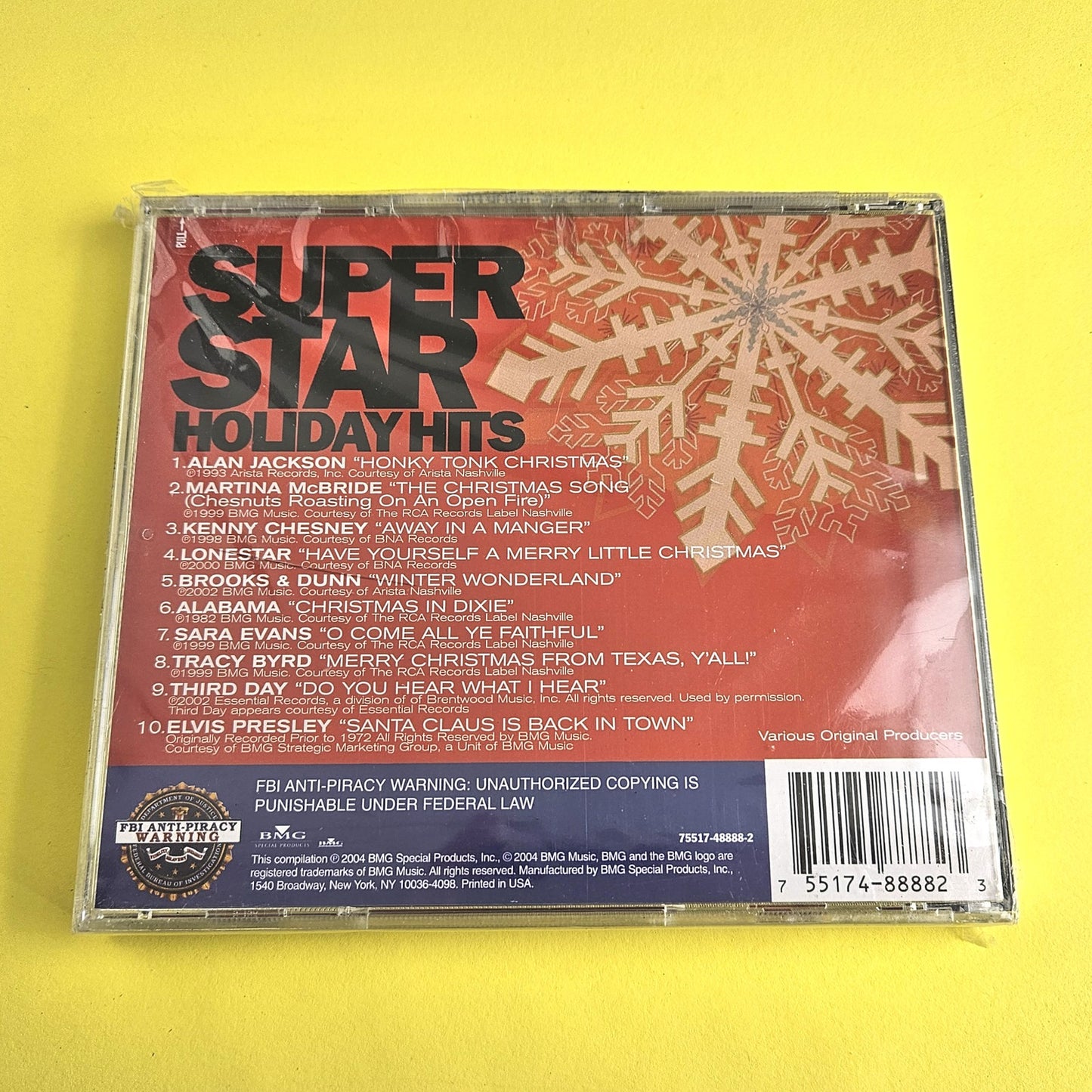 2004 SUPER STAR HOLIDAY HITS CD  NEW    LF1
