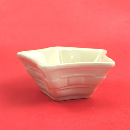 LONGABERGER POTTERY:  WOVEN TRADITIONS IVORY SMALL STAR DISH1