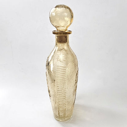 VINTAGE 1960s LORD CALVERT WHISKEY GLASS DECANTER:  HORN OF PLENTY    DJ1