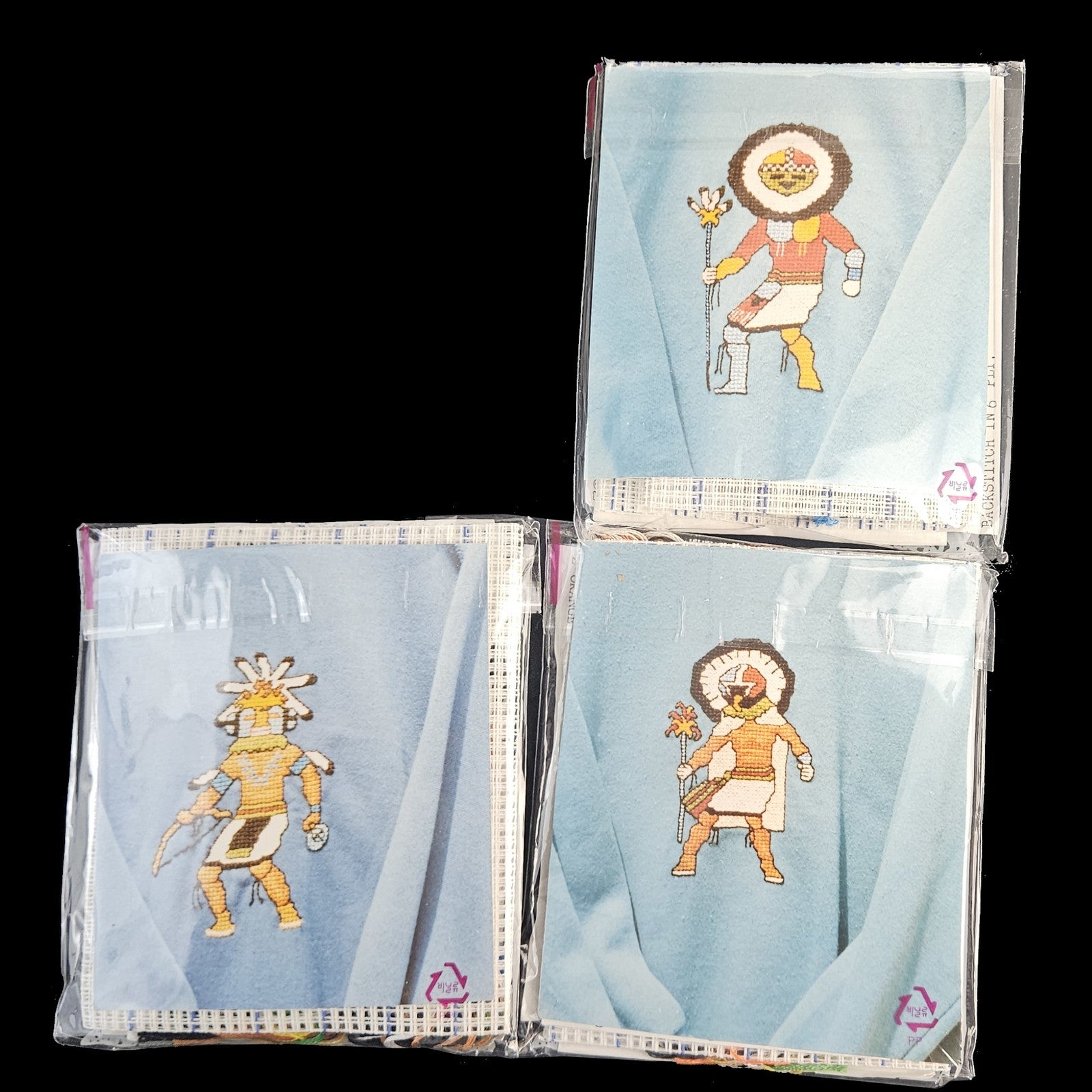 7 OOAK SONORAN DESERT INDIAN DESIGNS CROSS STITCH KITS:  HOPI SOUTHWESTERN   BM3