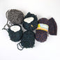 5 SKEINS BOUCLE YARN LOT:    ONLINE LINIE 124, BERNAT POT O' GOLD0