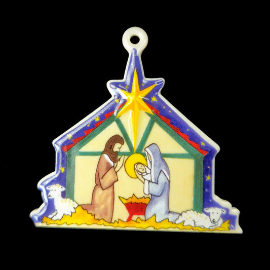 2003 Longaberger Nativity Christmas Tie On0