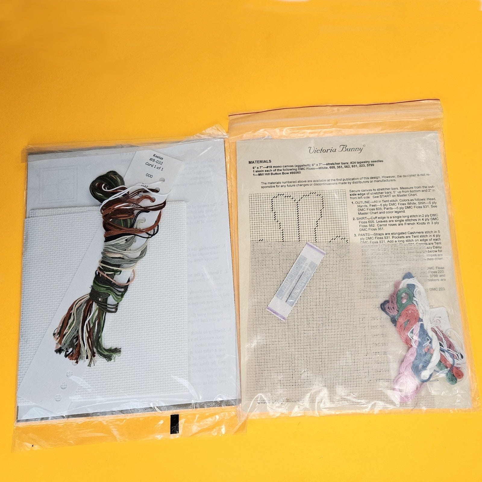 CROSS STITCH CHART, KIT & THREADS STITCH GUIDE GOODY LOT: MOSEY N ME ETC   BM3