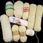 10 SK VINTAGE KNITTING CROCHET RESCUE 1 lb 9 oz YARN LOT: IVORY WHITE BEIGE   LF0