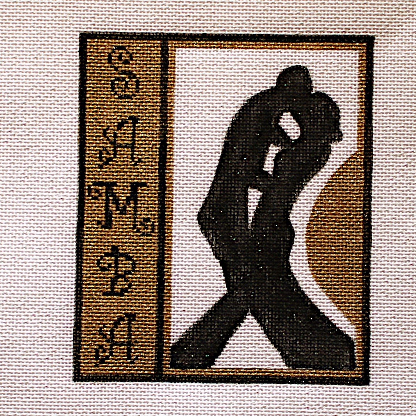 HAND PAINTED NEEDLEPOINT CANVAS:  SAMBA DANCE     BM0