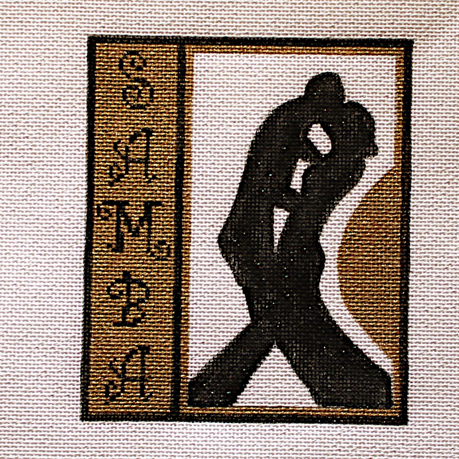 HAND PAINTED NEEDLEPOINT CANVAS:  SAMBA DANCE     BM0