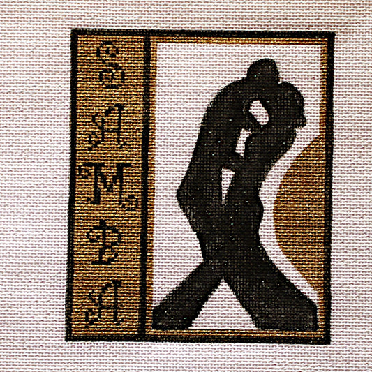 HAND PAINTED NEEDLEPOINT CANVAS:  SAMBA DANCE     BM0