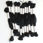 12 SKEINS OASIS SILK RAYON THREADS:  BLACK    BM0