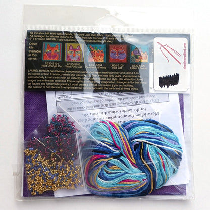 MILL HILL BEAD KIT:  ADAPT LAUREL BURCH  THE BLUE CAT   BM1