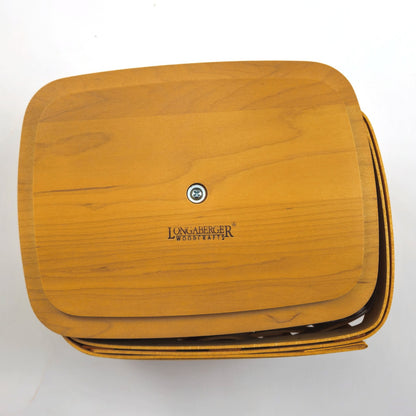 2002 LONGABERGER ADDRESS BASKET & PROTECTOR NEW3