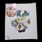 TS DESIGNS HAND PAINTED NEEDLEPOINT CANVAS:  ABSTRACT SHEEP PILLOW DESIGN     BM0