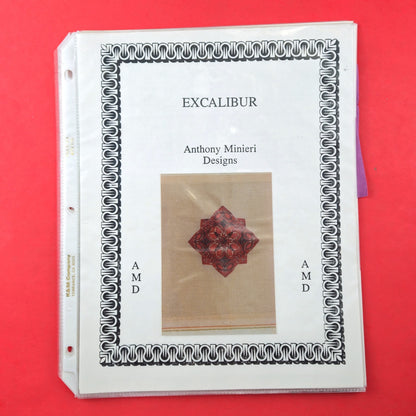 ANTHONY MINIERI NEEDLEPOINT STITCH GUIDE:  EXCALIBUR PREVIOUSLY OWNED  BM1