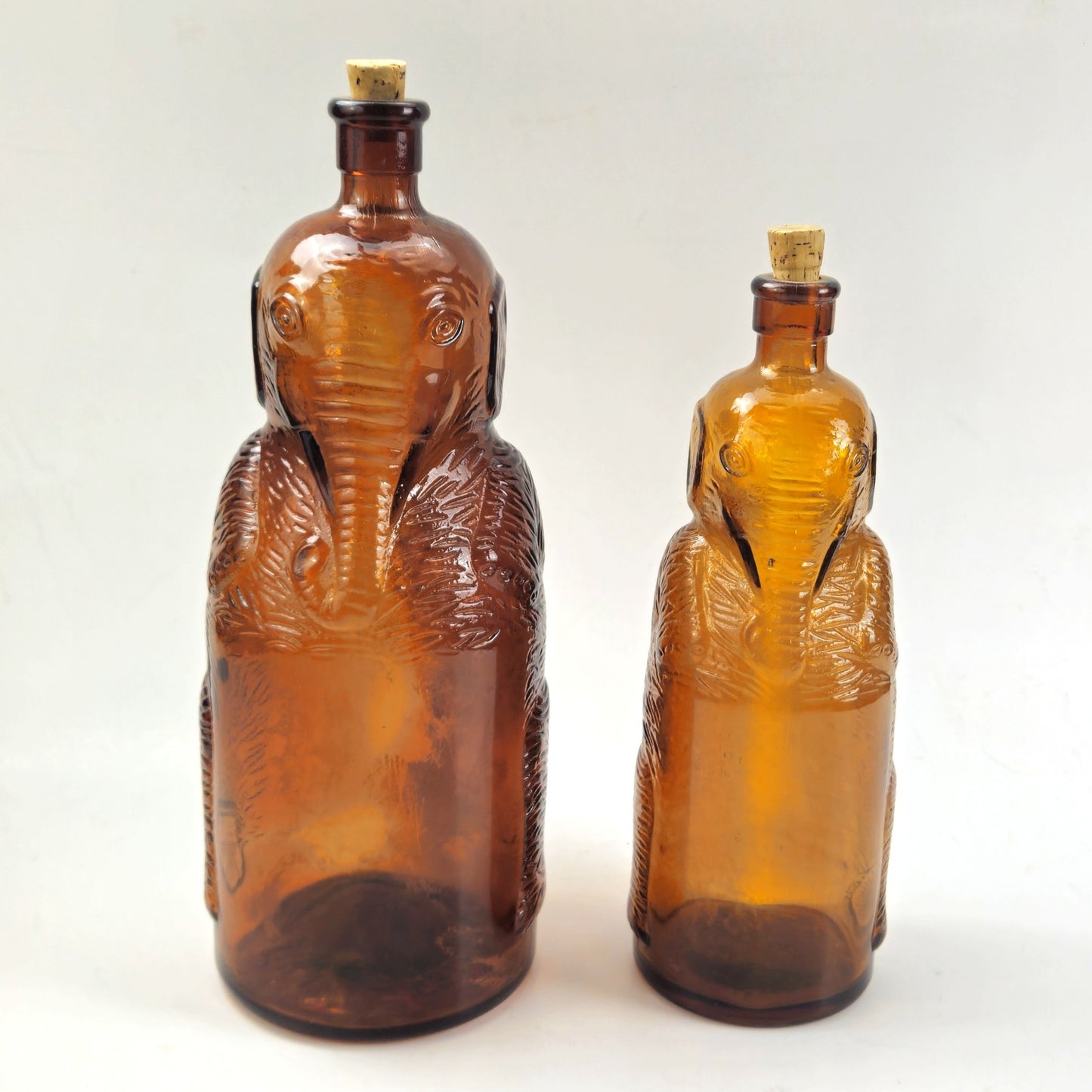1930s AMBER ELEPHANT BROCKWAY BOTTLE LOT:  CLOROX?0