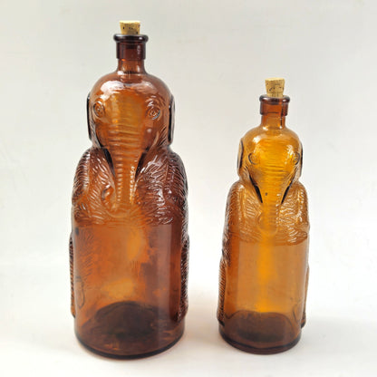 1930s AMBER ELEPHANT BROCKWAY BOTTLE LOT:  CLOROX?0
