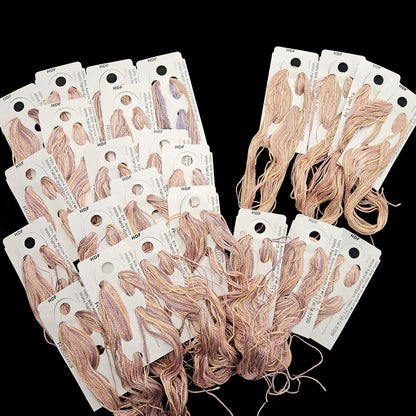 WHOLESALE 24 SK HAND DYED #8 PEARL SILK THREADS FLOSS LOT VARIEGATED COLORS   BM0