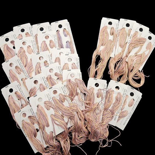 WHOLESALE 24 SK HAND DYED #8 PEARL SILK THREADS FLOSS LOT VARIEGATED COLORS   BM0