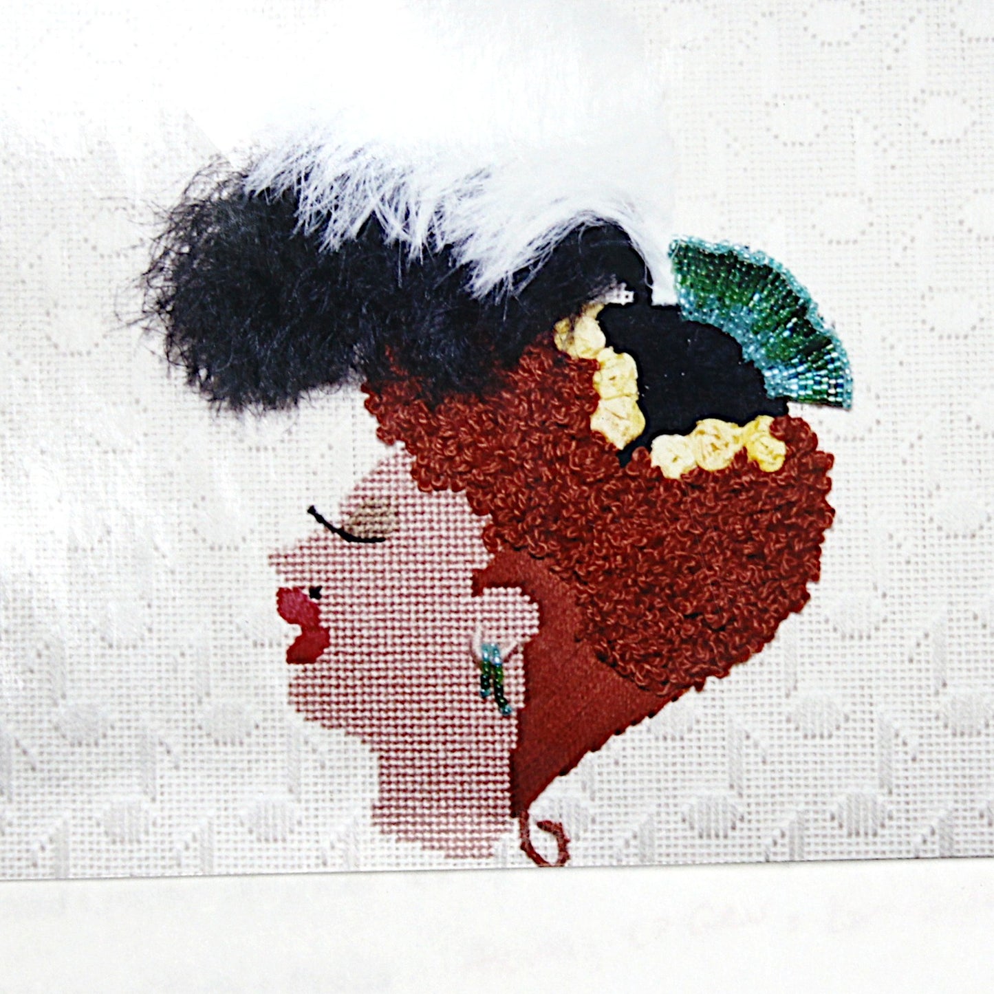 DAMARJ "LIL" NEEDLEPOINT CANVAS W/ STITCH GUIDE:  WESTERN GAL #1   BM2