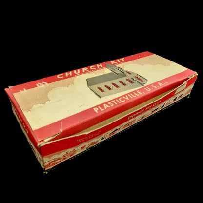 VINTAGE PLASTICVILLE CC-9 CHURCH KIT COMPLETE IN ORIGINAL BOX     LF9
