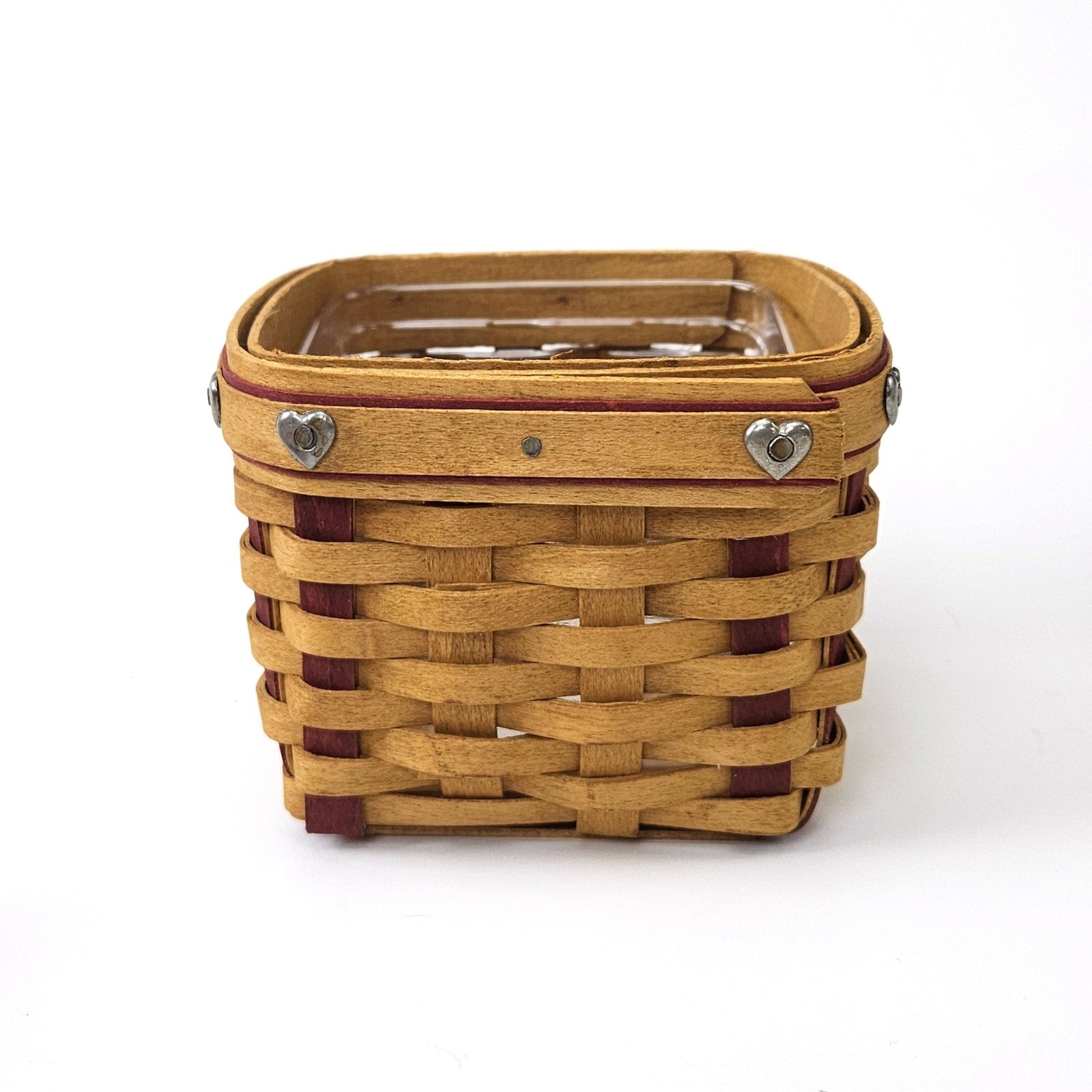 2002 LONGABERGER SMALL SWEETEST GIFT SWEETHEART BASKET SET:  RING BOX3