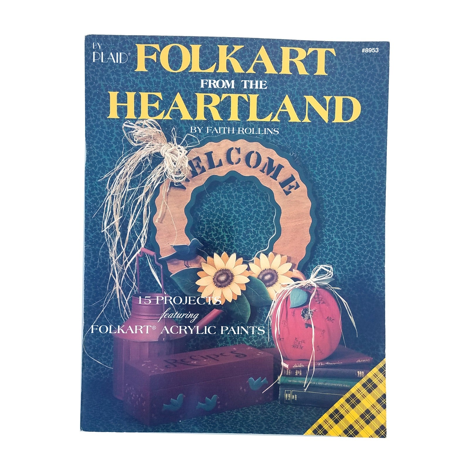 FOLK ART FROM THE HEARTLAND WOOD CRAFT PROJECT PATTERNS: WREATH, BIRDHOUSE    LF0