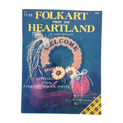 FOLK ART FROM THE HEARTLAND WOOD CRAFT PROJECT PATTERNS: WREATH, BIRDHOUSE    LF0