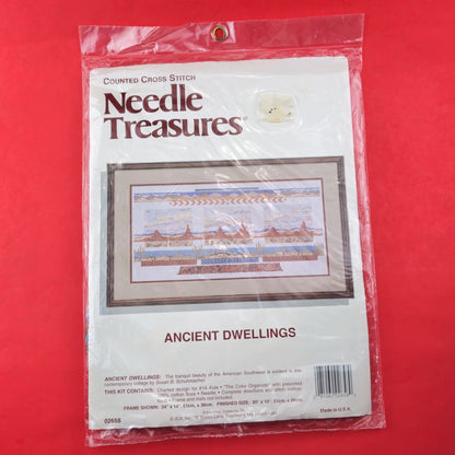 NEEDLE TREASURES COUNTED CROSS STITCH KIT: ANCIENT DWELLINGS SOUTHWESTERN   BM1