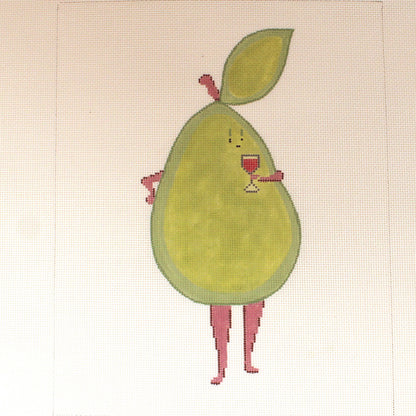 BARBARA RUSSELL HP NEEDLEPOINT CANVAS:  PEARS LIKE WINE  BM0