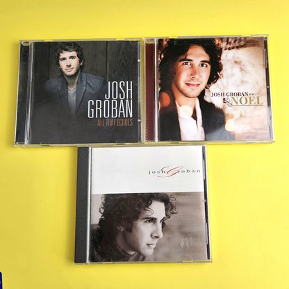 3 JOSH GROBAN CD LOT:  NOEL, ALL THAT ECHOES, JOSH GROBAN STOCKING STUFFER  LF0
