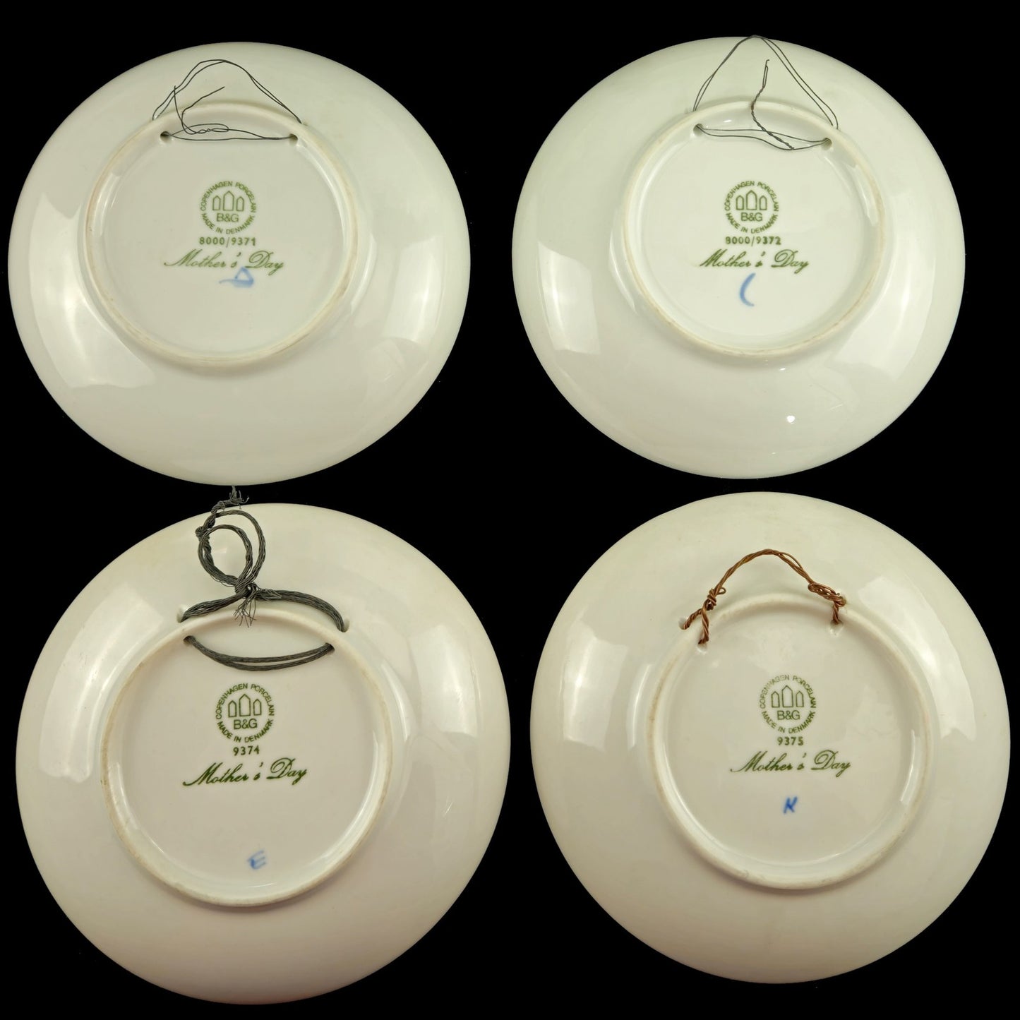 8 BING & GRONDAHL B & G MORS DAG MOTHER'S DAY PLATE LOT:  1971 - 19784