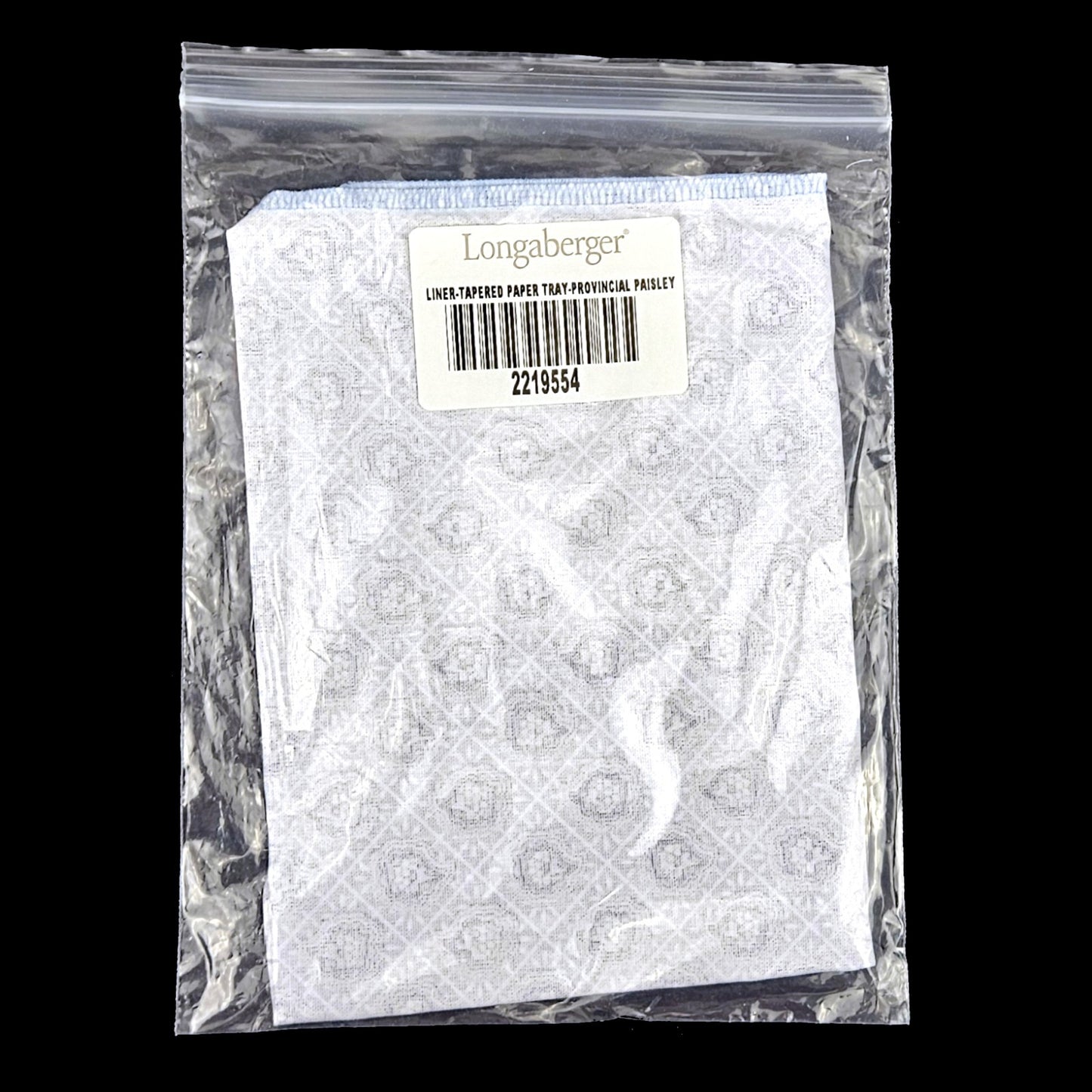 LONGABERGER LINER FOR TAPERED PAPER TRAY BASKET:  PROVINCIAL PAISLEY #22195540