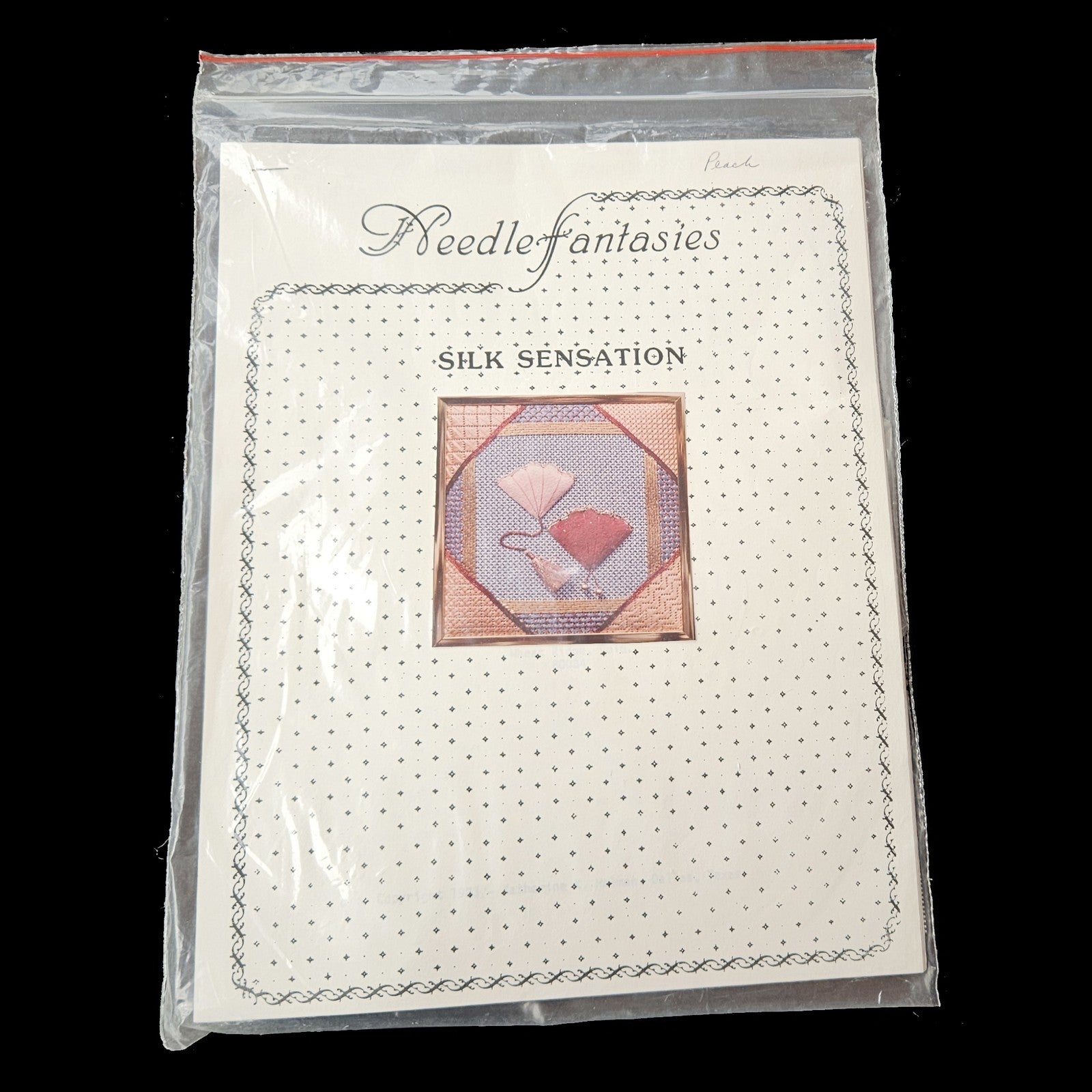 1983 NEEDLE FANTASIES NEEDLEPOINT KIT:  SILK SENSATION ORIENTAL FANS   BM0