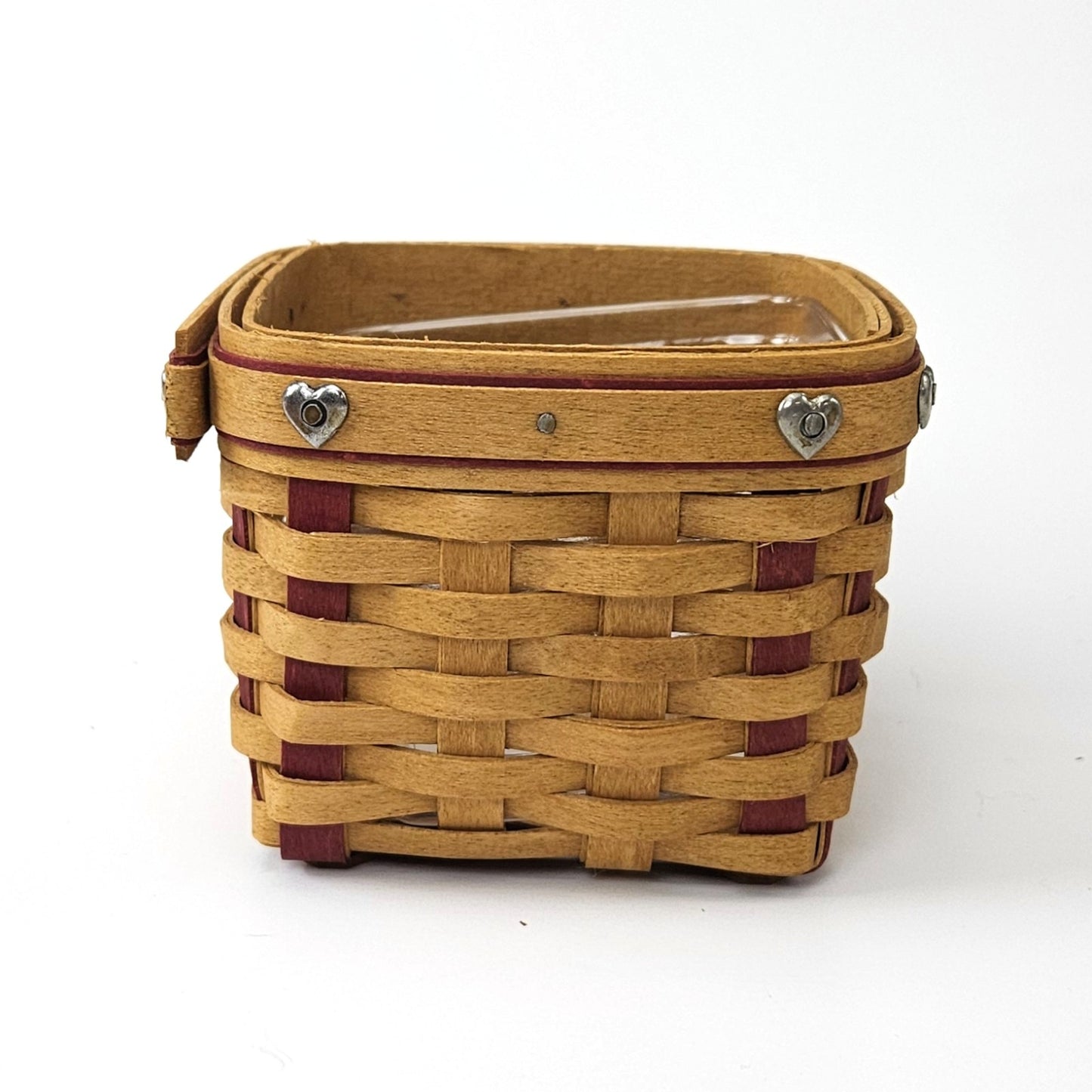 2002 LONGABERGER SMALL SWEETEST GIFT SWEETHEART BASKET SET:  RING BOX4