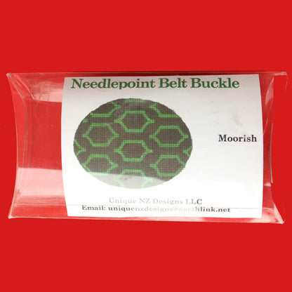 NZ DESIGNS NEEDLEPOINT CANVAS & BUCKLE:  BELT BUCKLE  MOORISH    BM0