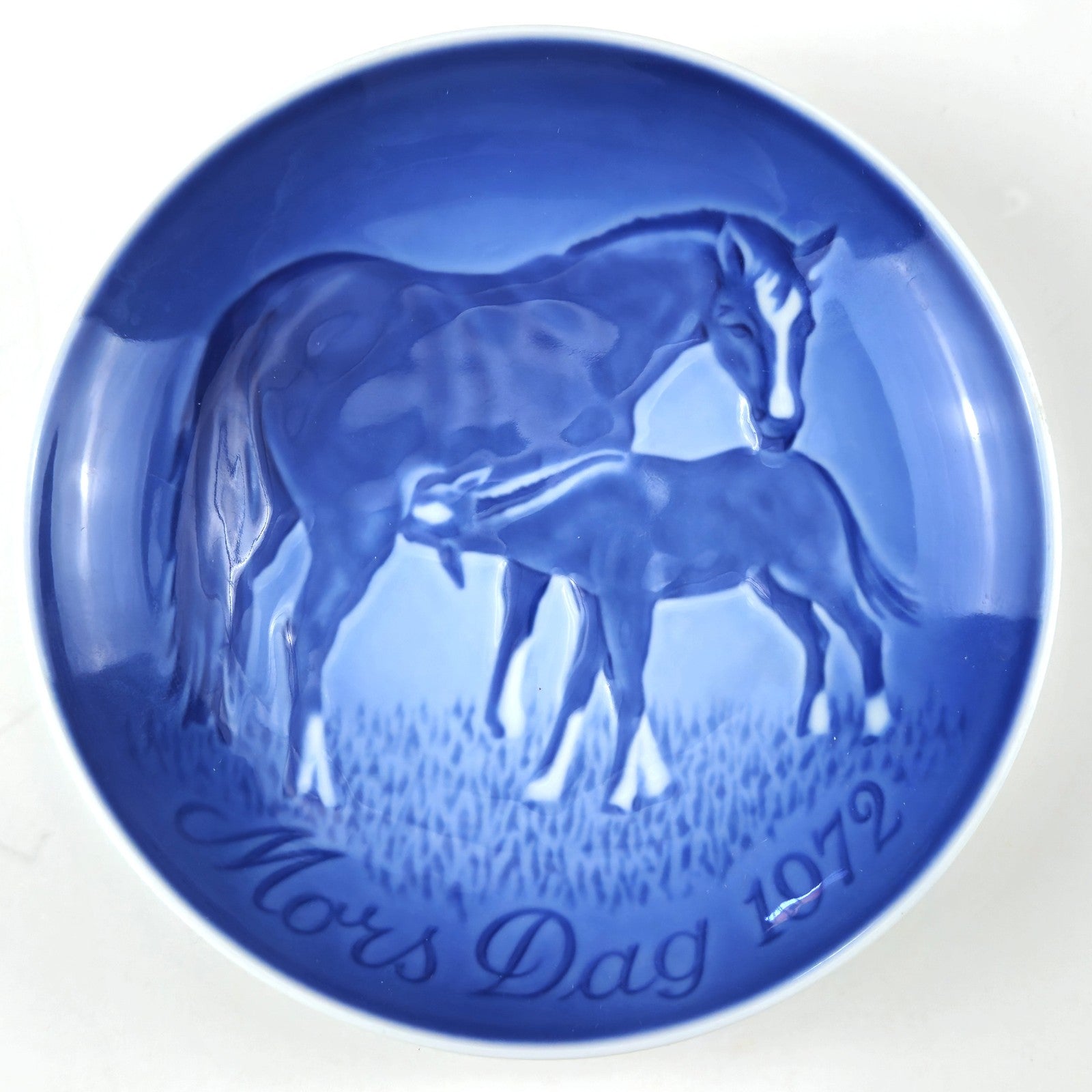 1971 BING & GRONDAHL B & G MORS DAG MOTHER'S DAY PLATE: HORSE WITH FOAL2