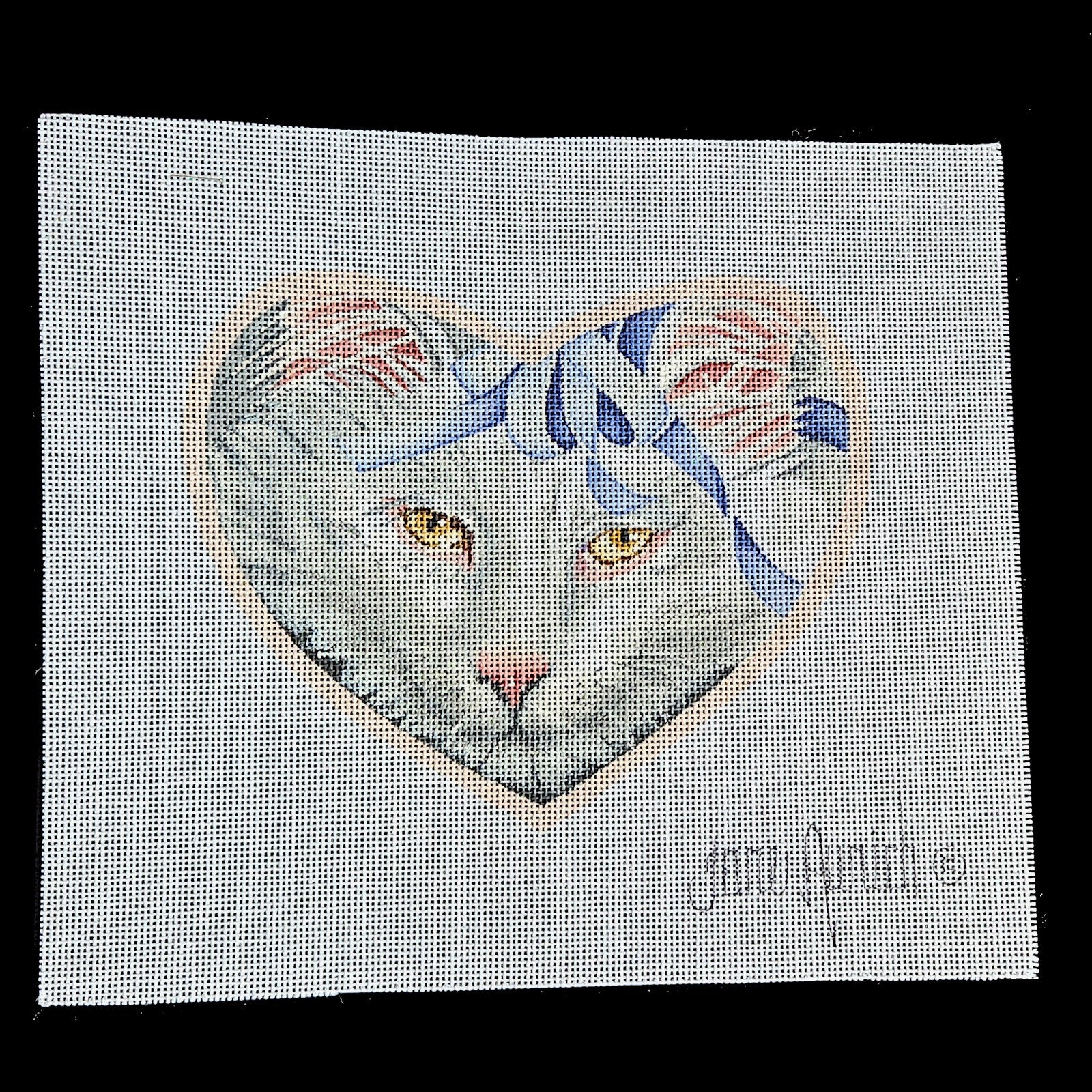 JANE AURICH NEEDLEPOINT CANVAS:  BEAUTIFUL CAT   BM1