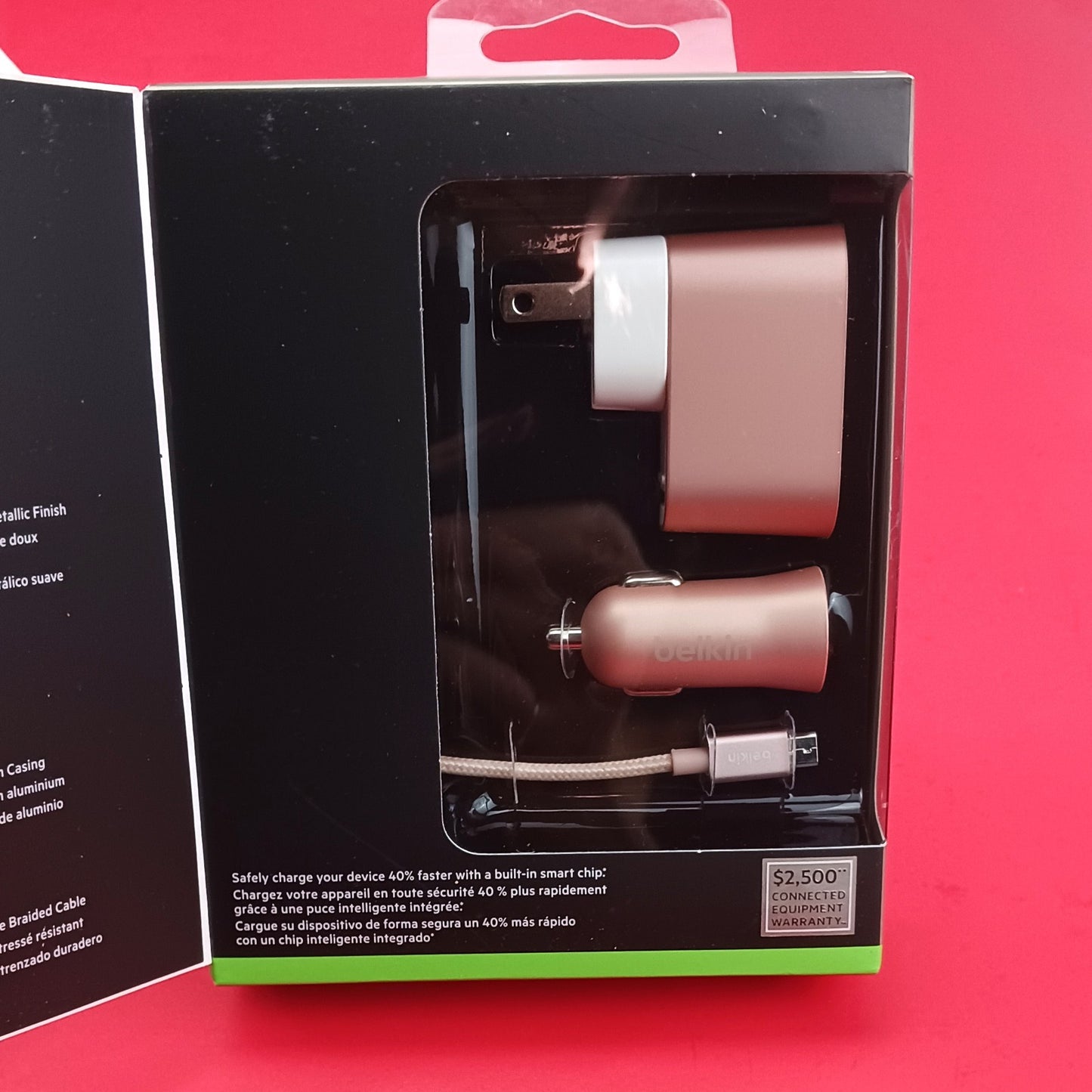 BELKIN  CAR & HOME CHARGER KIT FOR SAMSUNG:  METALLIC PINK   SL1
