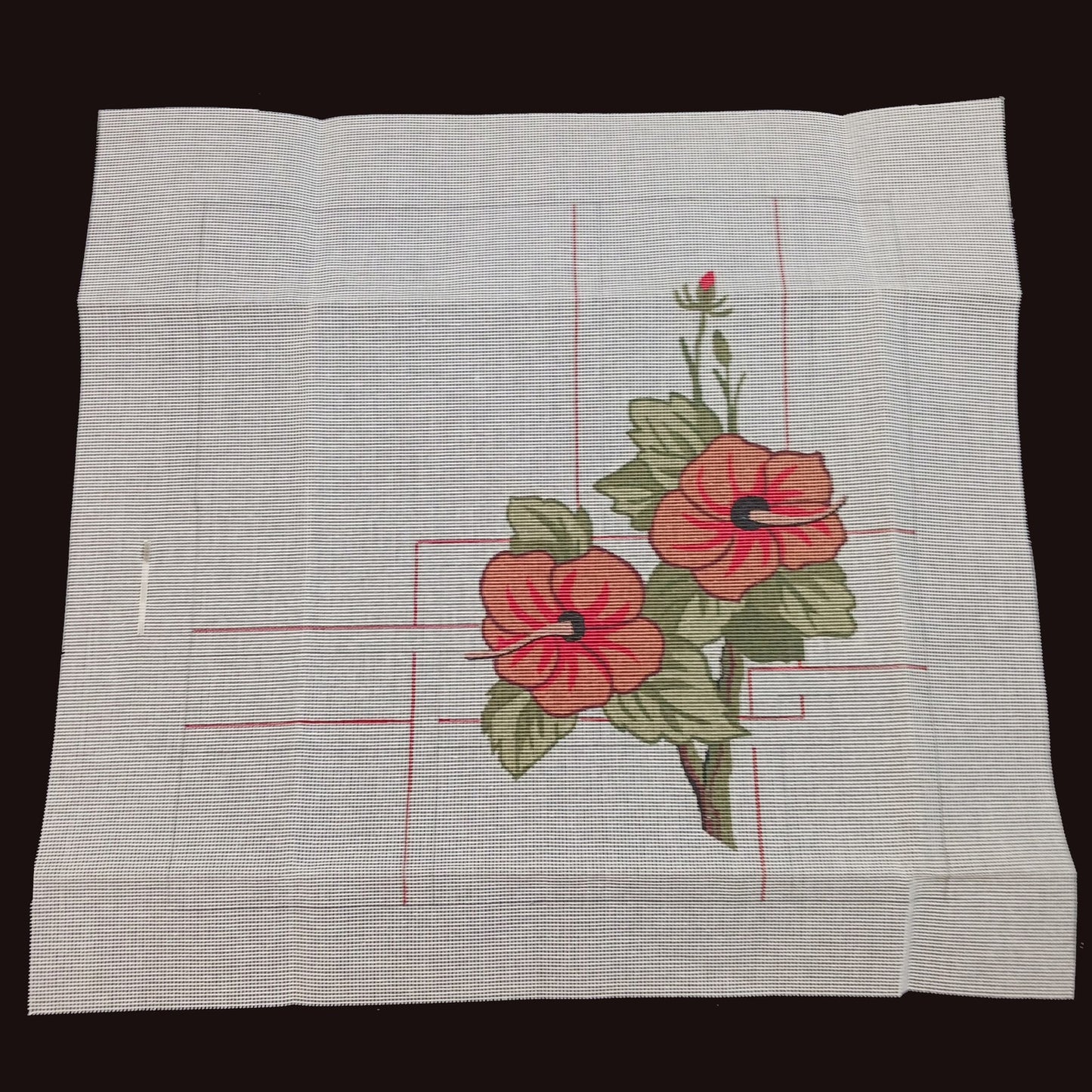 RITA KLEIN NEEDLEPOINT CANVAS KIT:  ROYAL HIBISCUS   BM2